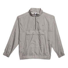 Куртка adidas originals G Wash Track Jk Half Zipper Big Pocket Sports Logo Jacket Gray, мультиколор