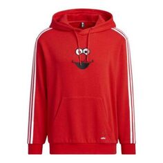 Толстовка adidas neo x SESAME STREET Crossover Limited U Ss Hdy Elmo Casual Sports Stripe Red, красный