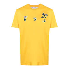 Футболка OFF-WHITE x MBL Oakland Athletics LogoT, желтый