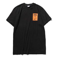 Футболка PUMA Printed Logo Short Sleeve TEE Black, черный