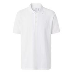 Футболка Men&apos;s Burberry SS21 Pattern Cotton Short Sleeve Polo Shirt White, белый