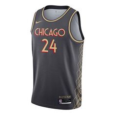 Майка Nike x NBA Chicago Bulls City Edition &apos;Lauri Markkane 24&apos;, черный