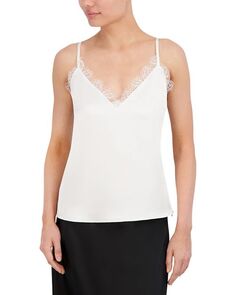 Майка с тканой кружевной отделкой BCBGMAXAZRIA, цвет White