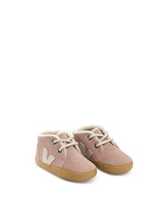 Зимние замшевые кроссовки унисекс – для малышей VEJA, цвет Pink