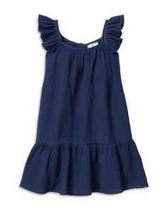 Хлопковая ночная рубашка Celeste для девочек – Little Kid, Big Kid Petite Plume, цвет Blue