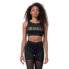 Спортивный бюстгальтер Nebbia Intense Gold Mesh, черный