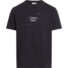 Футболка с коротким рукавом Calvin Klein Optic Line Logo, черный