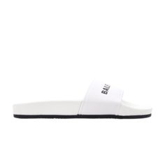 Кроссовки Balenciaga Classic Logo Slide &apos;White&apos;, белый