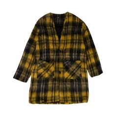 Пальто Amiri Plaid Mohair Blend Cardigan &apos;Black/Yellow&apos;, черный