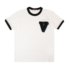 Футболка Valentino Logo Ringer &apos;White&apos;, белый