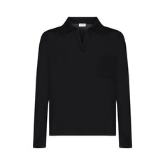 Поло Saint Laurent Short-Sleeve &apos;Black&apos;, черный