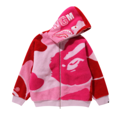 Худи BAPE Mega ABC Camo Shark Boa &apos;Pink&apos;, розовый