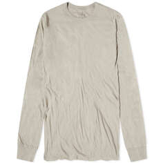 Футболка Rick Owens Double Long Sleeve, цвет Pearl