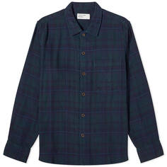 Рубашка Universal Works Check Op Work Overshirt, темно-синий