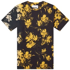 Футболка Jil Sander Floral Print, цвет Savana