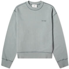 Свитшот Ami Paris Fade Out Tonal Heart Logo, цвет Aquamarine