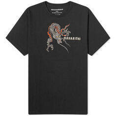 Футболка Maharishi Embroided Sue-Rye Dragon, черный