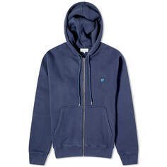 Худи Maison Kitsune Tonal Fox Head Patch Comfort Zip, цвет Ink Blue