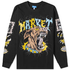 Футболка Market Warped Beware Long Sleeve, черный