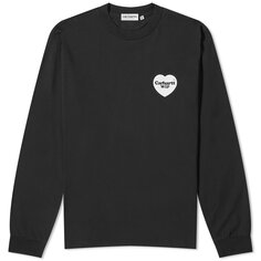 Футболка Carhartt Wip Long Sleeve Heart Bandana, цвет Black &amp; White