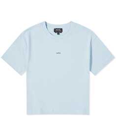 Футболка A.P.C. Jen Logo, цвет Iab Light Blueцвет Iab Light Blue