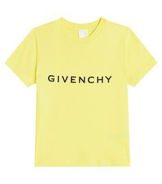 Футболка из хлопкового джерси с логотипом Givenchy, желтый
