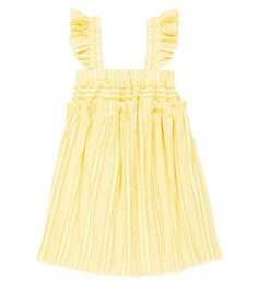 Хлопковое платье со сборками и вышивкой Paade Mode, желтый