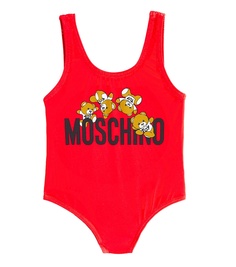 Купальник baby teddy bear Moschino, красный