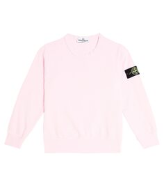 Толстовка compass из хлопкового джерси Stone Island Junior, розовый