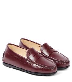 Кожаные мокасины city gommino Tod&apos;S Junior, красный