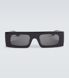 Солнцезащитные очки interlocking g прямоугольной формы Gucci, черный