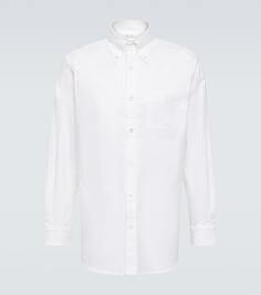 Оксфордская рубашка из хлопкового поплина agui Loro Piana, белый