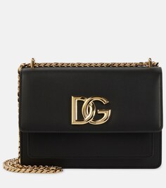 Кожаная сумка через плечо Dolce&amp;Gabbana, черный