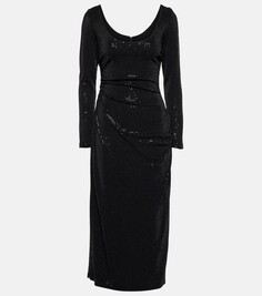 Платье миди jude с декором Markarian, черный