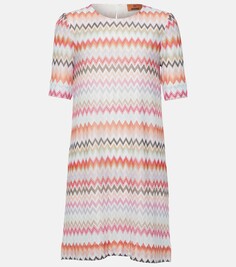 Мини-платье zig zag из смесового хлопка Missoni, мультиколор