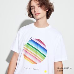 Футболка «мир для всех» (эммануэль муро) UNIQLO, белый