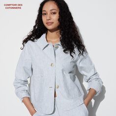 Куртка из смесового хлопка (comptoir de cotonnier) UNIQLO, синий