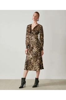 Платье с леопардовым узором İpekyol, коричневый Ipekyol