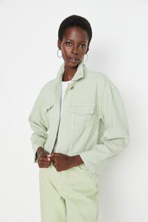 Куртка - Зеленый - Классический крой Trendyol, зеленый