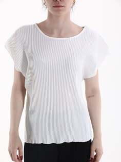 Плиссированная блузка, белый NO Brand