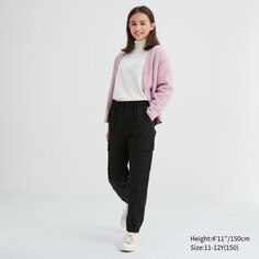 Детские ультраэластичные брюки-карго UNIQLO, черный