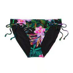 Плавки бикини Victoria&apos;s Secret Swim Mix &amp; Match Side-Tie Smooth, черный тропический
