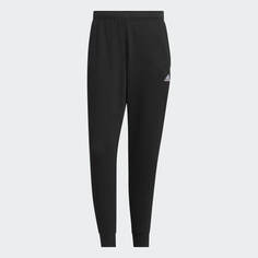 Брюки Adidas Essentials Plus Regular Fit Three Stripes French Terry Cuff, черный