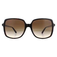 Квадратные темные черепаховые солнцезащитные очки с дымчатым градиентом Michael Kors, коричневый