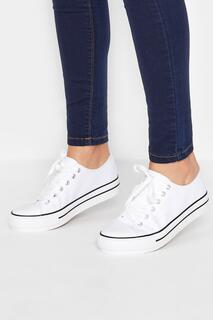 Кроссовки Platform Canvas Trainers Long Tall Sally, белый