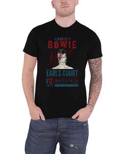 Эко-футболка Earls Court 1973 года с плакатом David Bowie, черный