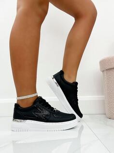 Кроссовки на плоской подошве Glitter Lightening Wedge Trainers Love Lemonade, белый