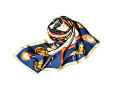 Мягкий гладкий женский длинный шарф с принтом 180*90 см. Роскошный шелковый шарф, повседневный, вечерний, роскошная элегантность, высококачественный шелк Blue Chilli, синий