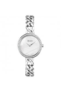 Ювелирные женские классические аналоговые часы из нержавеющей стали - 78007 Accurist, белый