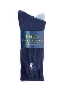 Набор из 3 носков Tonal Crew Polo Ralph Lauren, темно-синий